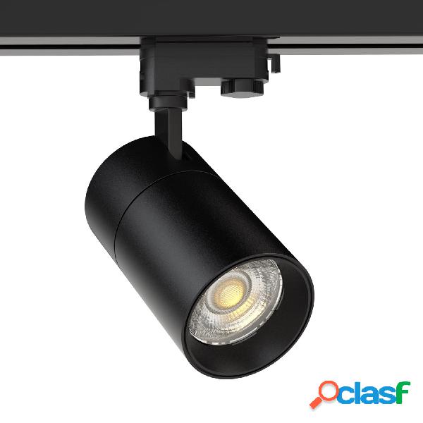 Foco carril monofásico pike rail led negro 30w cct triac