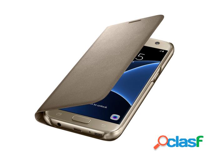Funda SAMSUNG Galaxy S7 LED View Dorado