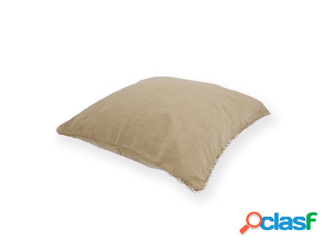 Funda de almohada lino lavado DESLINEN beige 65 x 65 cm