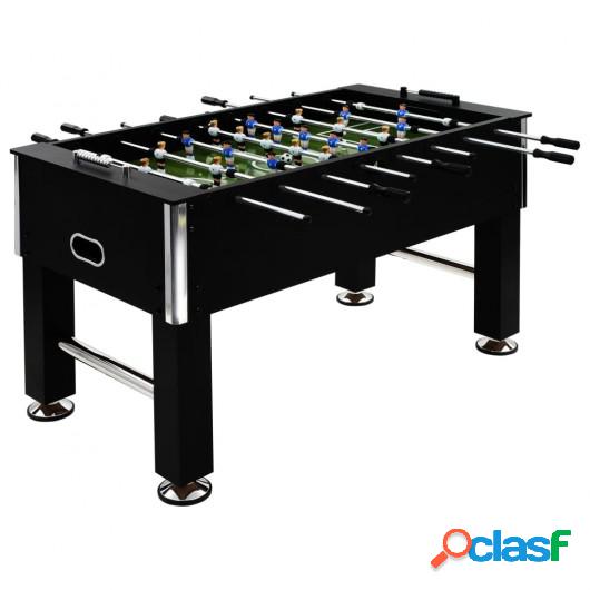 Futbolín de acero 60 kg 140x74,5x87,5 cm negro