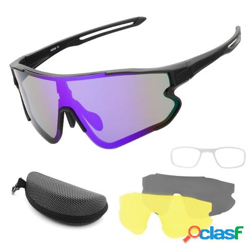 Gafas de ciclismo con 2 lentes intercambiables UV400 Gafas