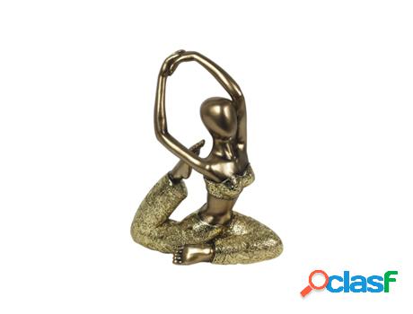 Graciosa Figura Yoga Figuras Bronce Colección Oriental