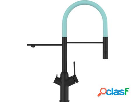 Grifo de cocina VIZIO 4 Vias Tubo Giratória 360° Negro
