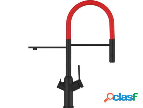 Grifo de cocina VIZIO 4 Vias Tubo Giratória 360° Negro