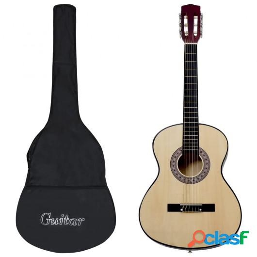 Guitarra clásica para principiantes con funda 4/4 39"