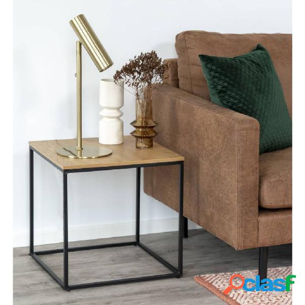 House Nordic Mesa auxiliar Avery color roble y negro