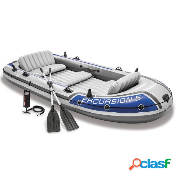 INTEX Barca hinchable Seahawk 2 68325NP con remos y bomba de