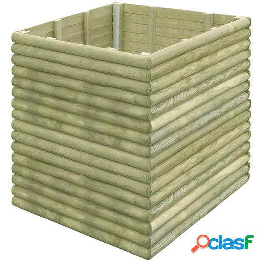 Jardinera de madera de pino impregnada FSC 106x106x96 cm