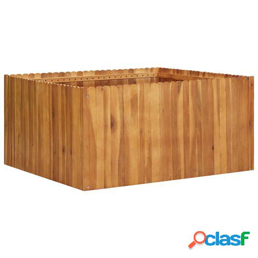 Jardinera de madera maciza de acacia 100x100x50 cm