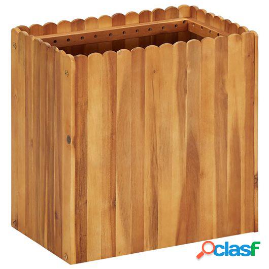 Jardinera de madera maciza de acacia 50x30x50 cm