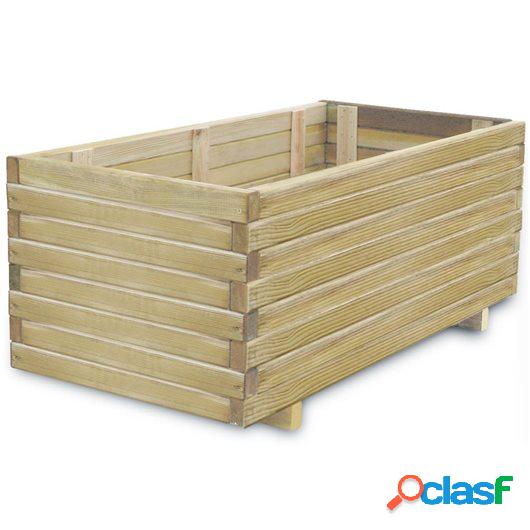 Jardinera rectangular madera FSC 100x50x40 cm
