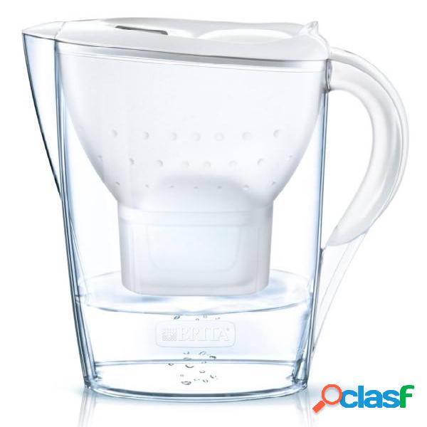 Jarra Agua Purificadora + 2 Filtros 2,4Lt Marella Blanca