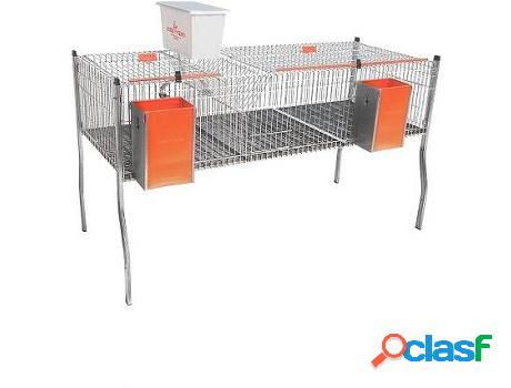 Jaula para Conejos GÓMEZ Y CRESPO 2 Departamentos (Naranja