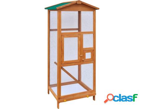 Jaula para Pájaros VIDAXL (Marrón - 65x63x165cm - Madera)