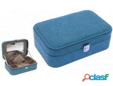 Joyeros HOGAR Y MÁS Azul De Polipiel (22x15x7 cm)