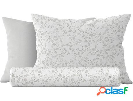 Juego de Funda Homemania Blanco y Gris (Algodón - 150 x 200