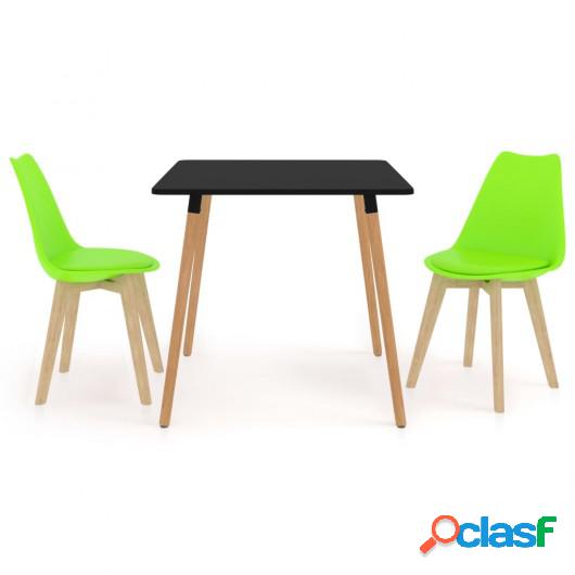 Juego de comedor 3 piezas verde