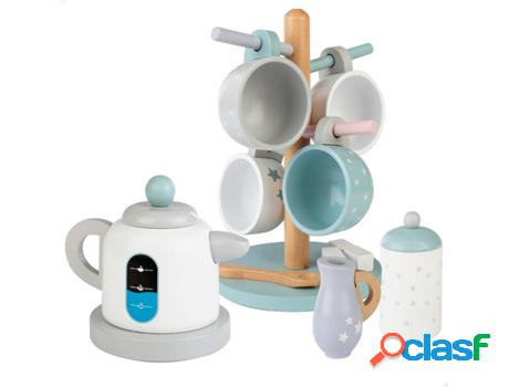 Juego de té WOOMAX de madera infantil (24 meses -