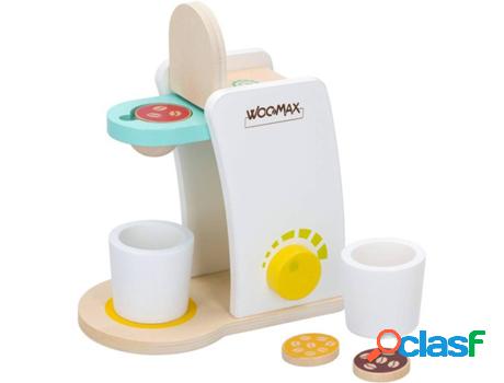 Juegos de Madera WOOMAX Cafetera con accesorios de madera