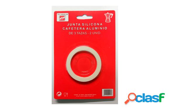 Junta de silicona Tecnhogar para cafetera de 3 tazas. Pack