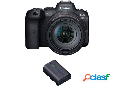 Kit Cámara Mirrorless, Objectivo y Batería CANON EOS R6