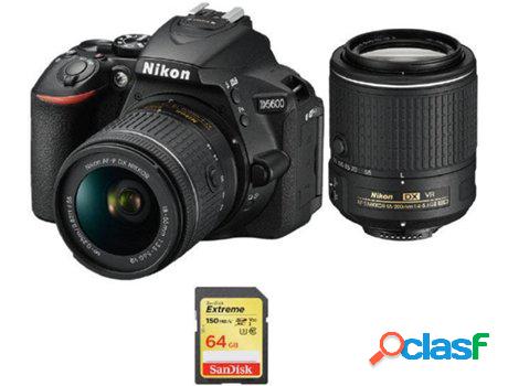 Kit Cámara Reflex, 2 Objectivos y Tarjeta SD 64 GB NIKON