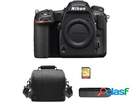 Kit Cámara Réflex NIKON D500 Corpo + Tarjeta SD de 32GB +