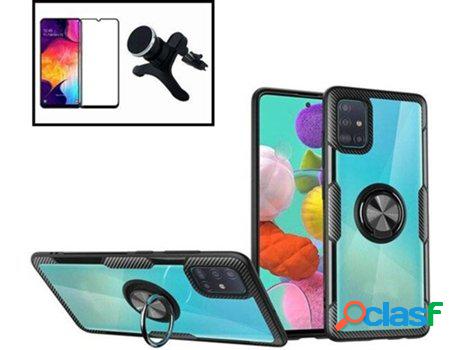 Kit Funda, Soporte y Protector de Cristal Templado Samsung