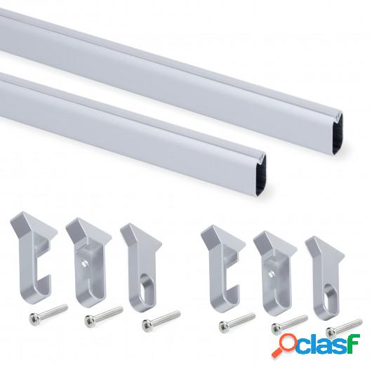 Kit de barra para armario Silk, 1150 mm, Anodizado mate