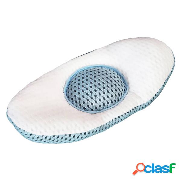 Konbanwa Cojín de respaldo azul y blanco