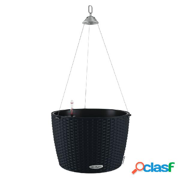 LECHUZA Jardinera NIDO Cottage 35 ALL-IN-ONE negro grafito