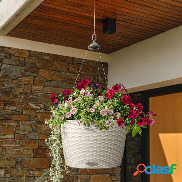 LECHUZA Macetero NIDO Cottage 35 ALL-IN-ONE gris claro