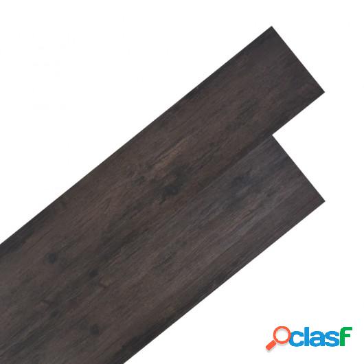 Lamas para suelo de PVC marrón oscuro 4,46 m² 3 mm