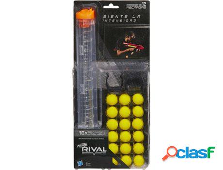 Lanzador NERF Rival con 18 proyectiles y clip para 12