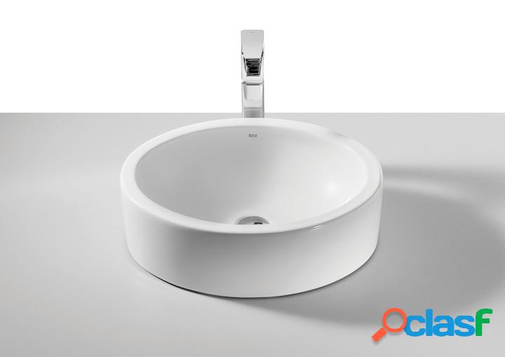 Lavabo de porcelana Roca Fuego sobre encimera 490x390x150mm