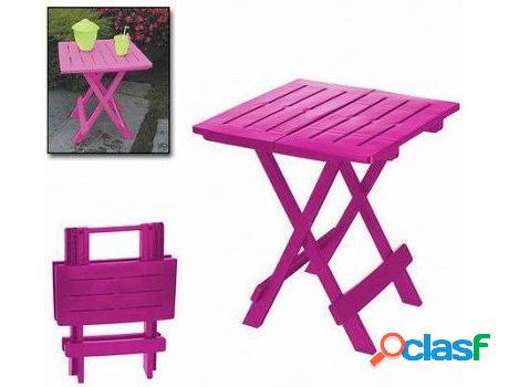 Mesa HOGAR Y MÁS Plegable Adige Fucsia Auiliar Plegable