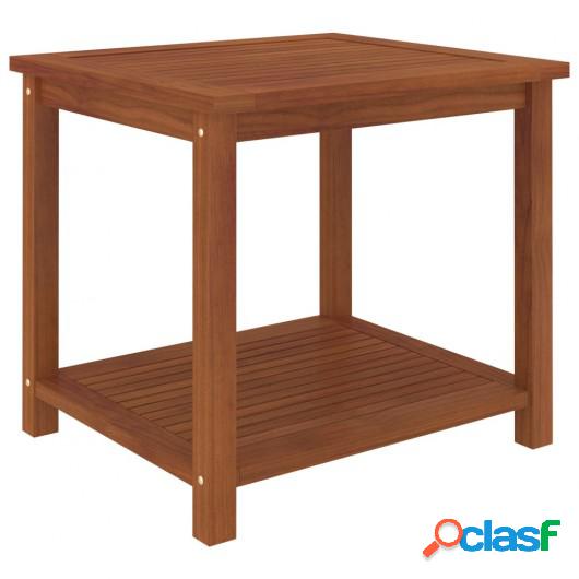 Mesa auxiliar de madera maciza acacia 45x45x45 cm