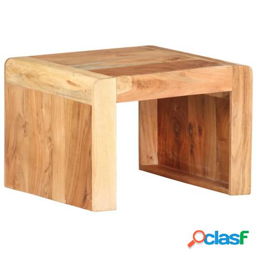 Mesa auxiliar de madera maciza de acacia 43x40x30 cm