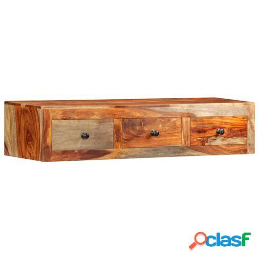 Mesa consola de pared madera maciza de sheesham 100x25x20 cm