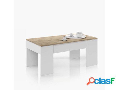 Mesa de Centro FORES Elevatoria (Blanco Artik - Roble -