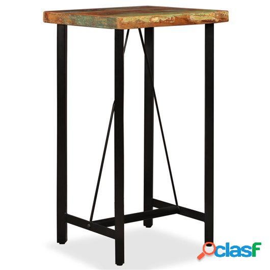 Mesa de bar de madera maciza reciclada 60x60x107 cm