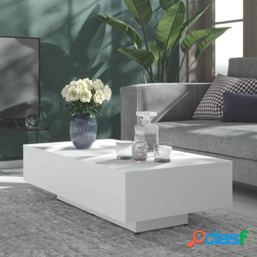 Mesa de centro de aglomerado blanco 115x60x31 cm