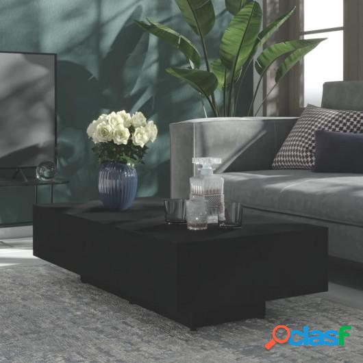 Mesa de centro de aglomerado negro 115x60x31 cm