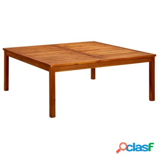 Mesa de centro de jardín madera maciza de acacia 110x110x45