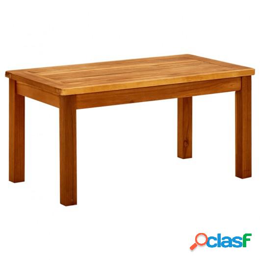 Mesa de centro de jardín madera maciza de acacia 70x40x36