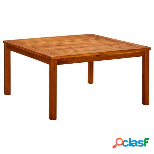 Mesa de centro de jardín madera maciza de acacia 85x85x45