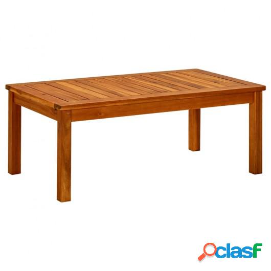 Mesa de centro de jardín madera maciza de acacia 90x50x36