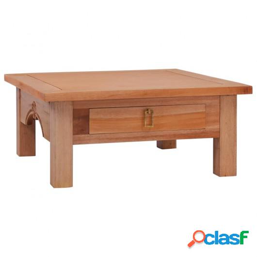 Mesa de centro de madera maciza caoba 68x68x30 cm