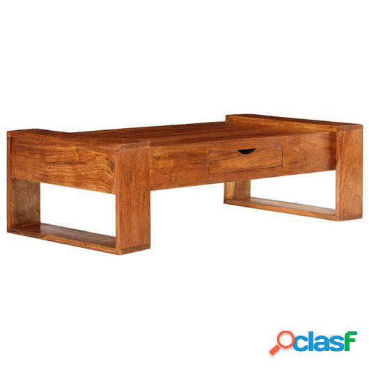 Mesa de centro de madera maciza de acacia 100x50x30cm
