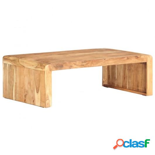 Mesa de centro de madera maciza de acacia 110x63x35 cm
